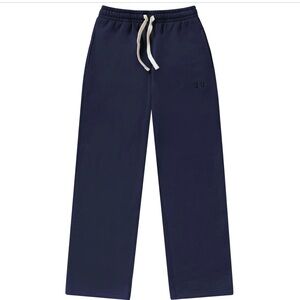 Province of Canada -Unisex french terry  Navy Wide-Leg cropped pants made in CAN